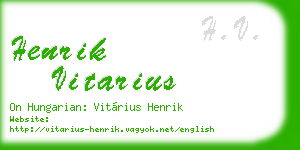 henrik vitarius business card